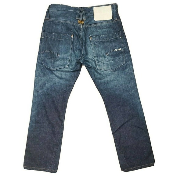 G Star Mens 3301 Original Raw Button Fly Regular Fit Straight Leg Jeans Size 30 - Picture 4 of 4